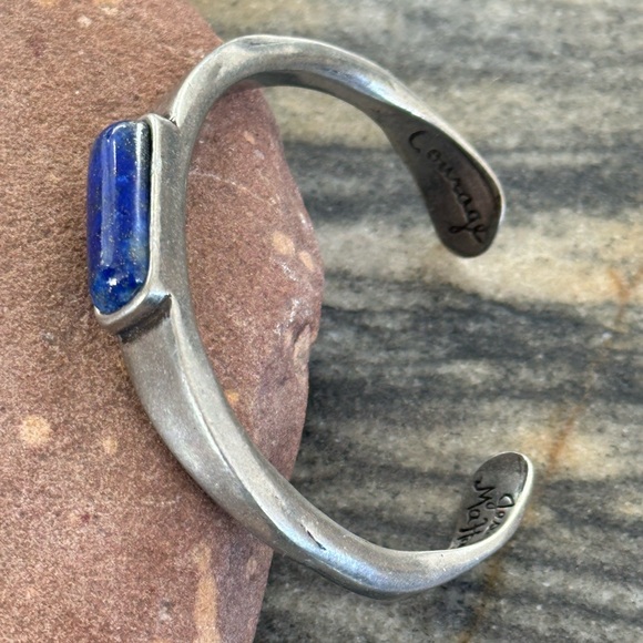 Jes MaHarry Sterling Silver Lapis Lazuli cuff bracelet. New with tags - Picture 2 of 8